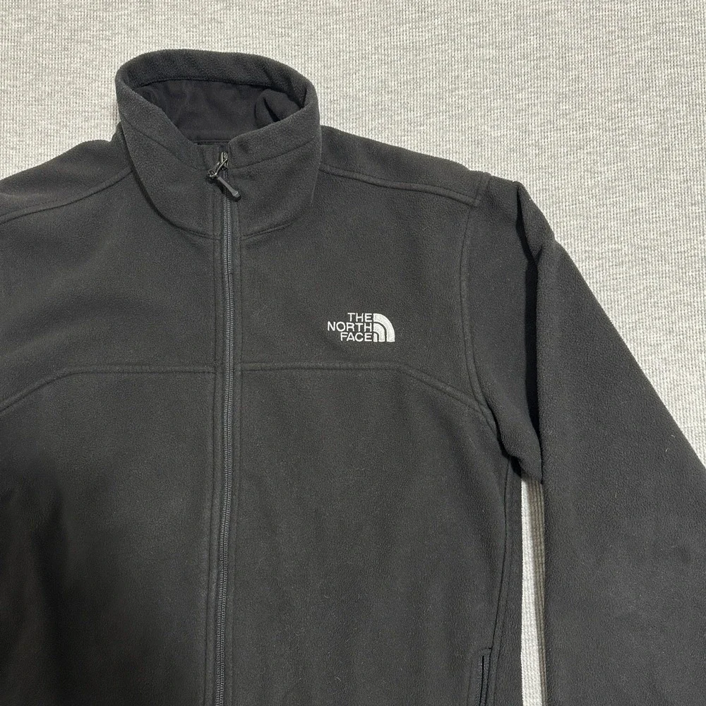 The North Face Black Full Zip Outdoor Fleece Jacket Mock Neck Mens Size S/P